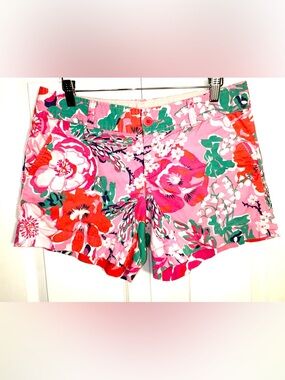 Lilly Pulitzer Callahan Short A Thing Called Love Floral Chino Resort 5" Sz 8